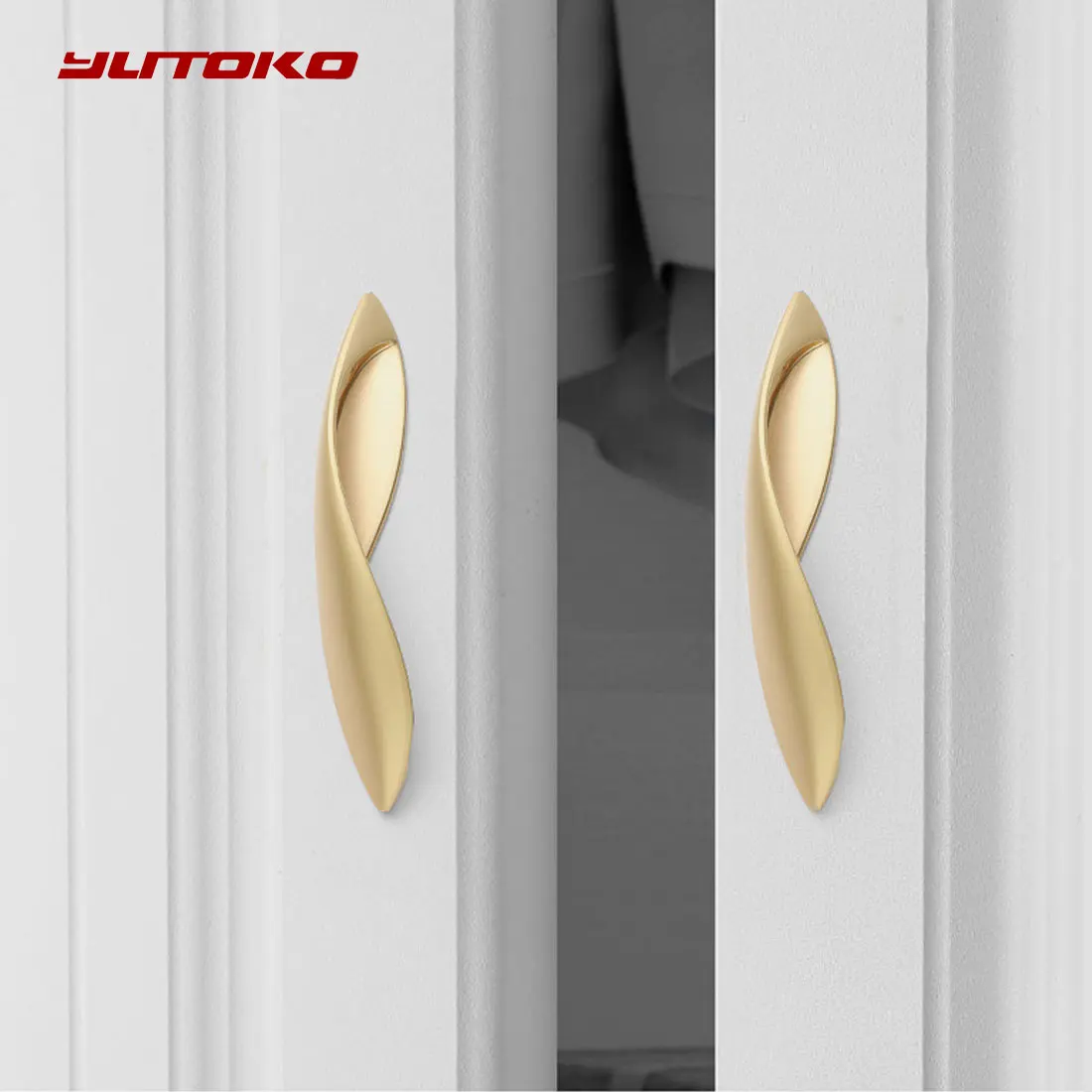 YUTOKO Handels for Kitchen Furniture Door Handles Knobs Cabinets and Drawers Metal Zinc Alloy Black Interior Home Drawer Pulls