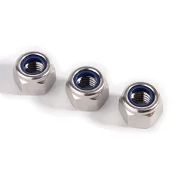 M3 M4 M5 M6 M8 M10 M12 M14 M16 M20 M24 M30 DIN985 316 A4 Stainless Steel Hex Hexagon Nylon Insert Self Lock Nut Nylock Locknut