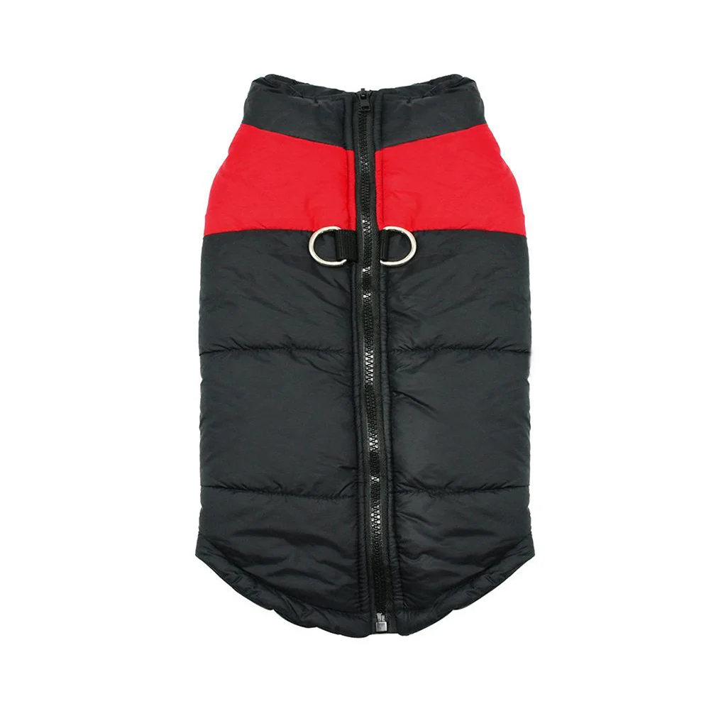 

Premium Doggie Coat Vest Winter Warm Cotton Skiing Vest For Small Large Dogs Red Waterproof Windproof Pet Clothes Metal