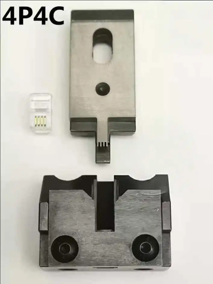 Modular Plug Crimping Dies for RJ45 RJ11 RJ12, 4P4C 6P6C 8P8C 10P10C Mold Set for Semi-Auto Cable Crimpers