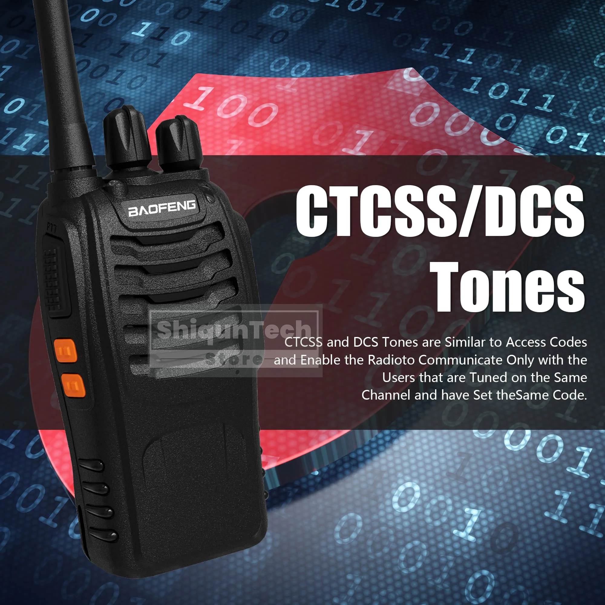 2PCS/4PCS Baofeng BF-88E Walkie Talkie PMR446 Version 1500mAh 16CH Portable Wireless Long Range Two Way Radio Upgrade of BF-888S