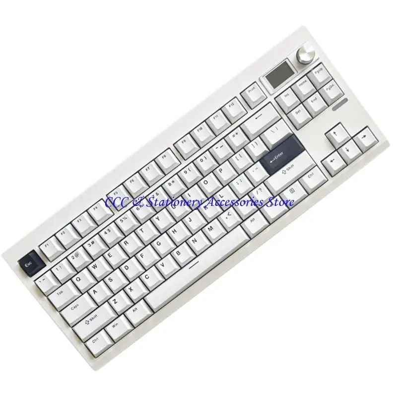 

652F GMK87 Customizable Mechanical Keyboard Support BT5/2.4G/UsbC Hot swappable Switches Backlights