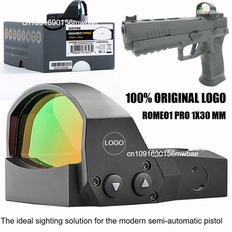 Original Romeo 1 PRO 1x30mm 3 MOA Red Dot Sight w/ Protective Shroud Reflex Sights Scope Fit 20mm Rail