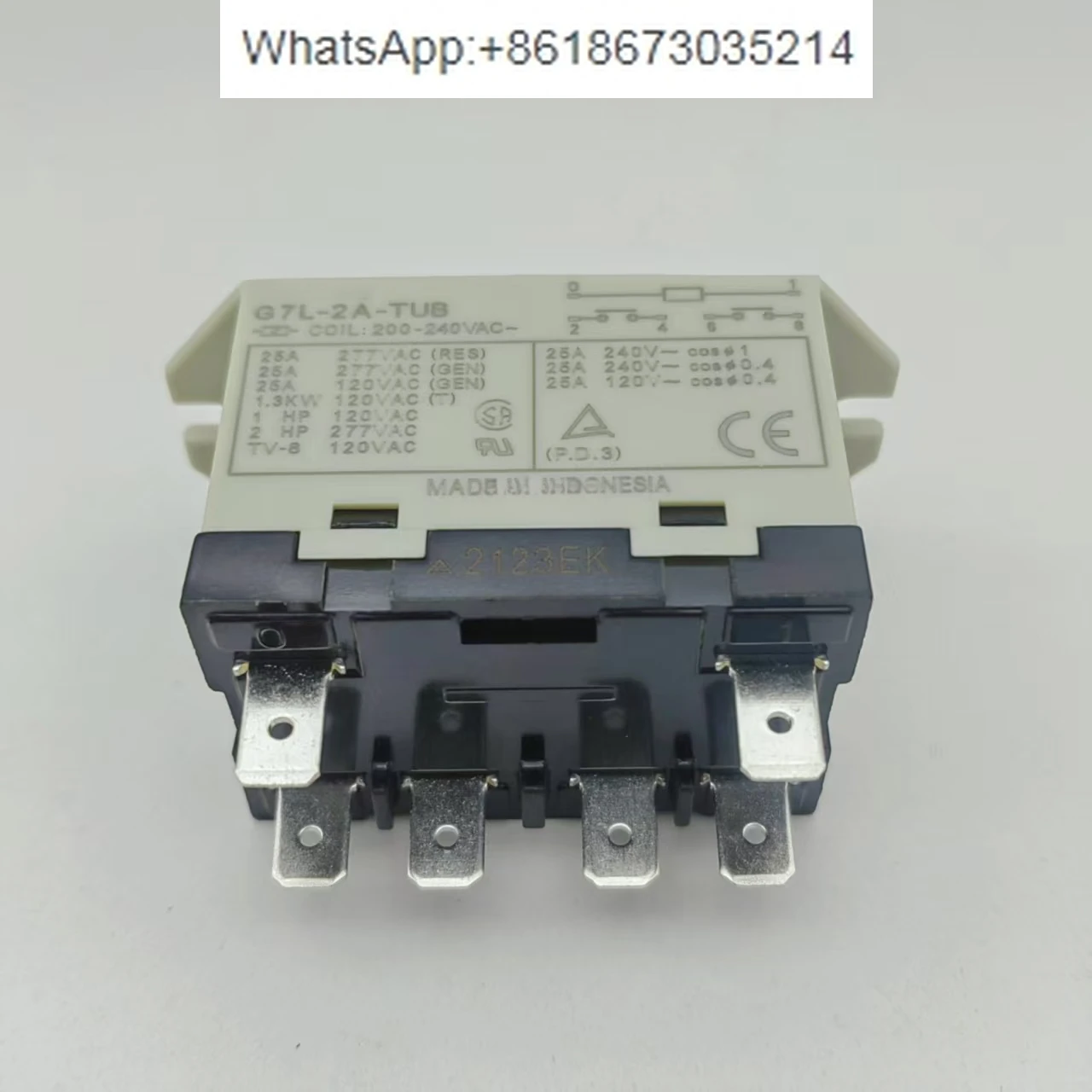 G7L-2A-TUBJ-CB 200-240VAC power relay 6 pins 25A