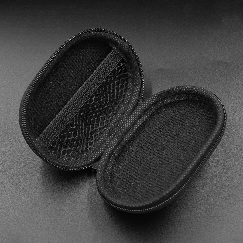 KZ OVAL oval imitation leather material pressure resistant, dustproof, and sweat proof headphone storage bag image 4