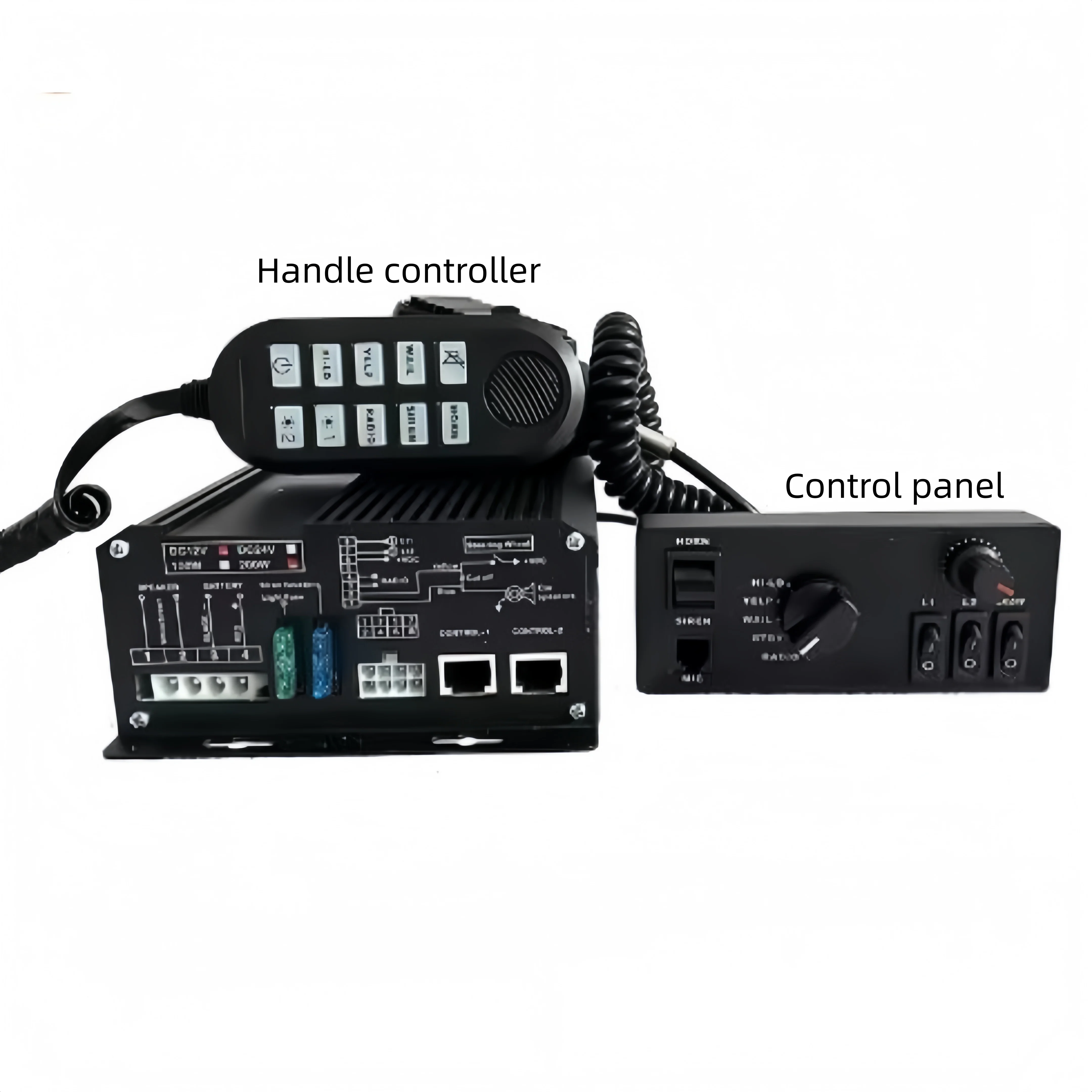 

Усилители сирен для аварийно-спасательных служб 100 Вт, 2 контроллера (ручной контроллер или панель управления), пожарная/скорая помощь сигнализация с микрофоном