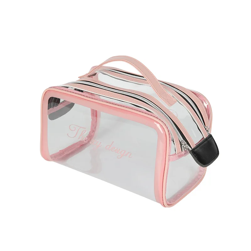 Transparent PVC Women Cosmetic Bags Waterproof Travel Makeup Pouch Clear Zipper Toiletry Organizer Washing Beauty Storage Case