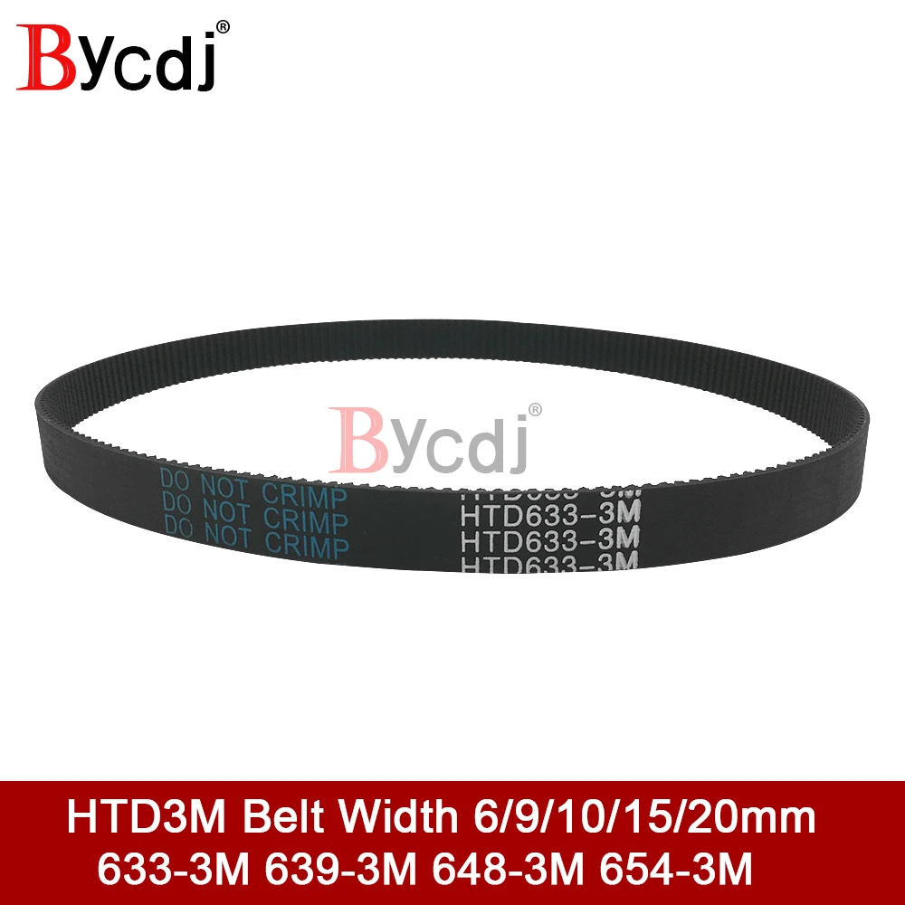 

Arc HTD 3M Timing belt C=633 639 648 654 width 6-25mm Teeth211 213 216 218 HTD3M synchronous pulley 633-3M 639-3M 648-3M 654-3M