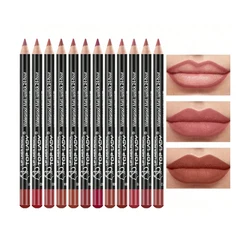 12pcs Lip Liner Pen 12 Colors Professional Lip Liner Pencil and Matte Lip Non-stick Cup Nude Lipstick Pencil SET