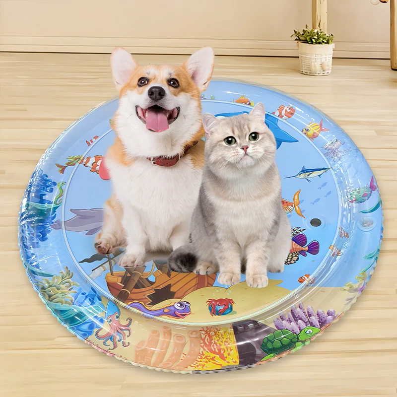 

Water Sensory Playmat for Cats Inflatable PVC Baby Playing Water Mat Game Carpet Anti-shock Mat for Babies Education Develop