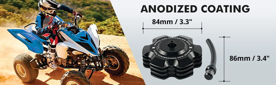 NICECNC für Yamaha RAPTOR 700/R/RSE 2011-2026 Kraftstofftankdeckelschutz für GRIZZLY 125 2011-2013 TTR110E 125LE 230 50E YZ65 Aluminium – Detail 6
