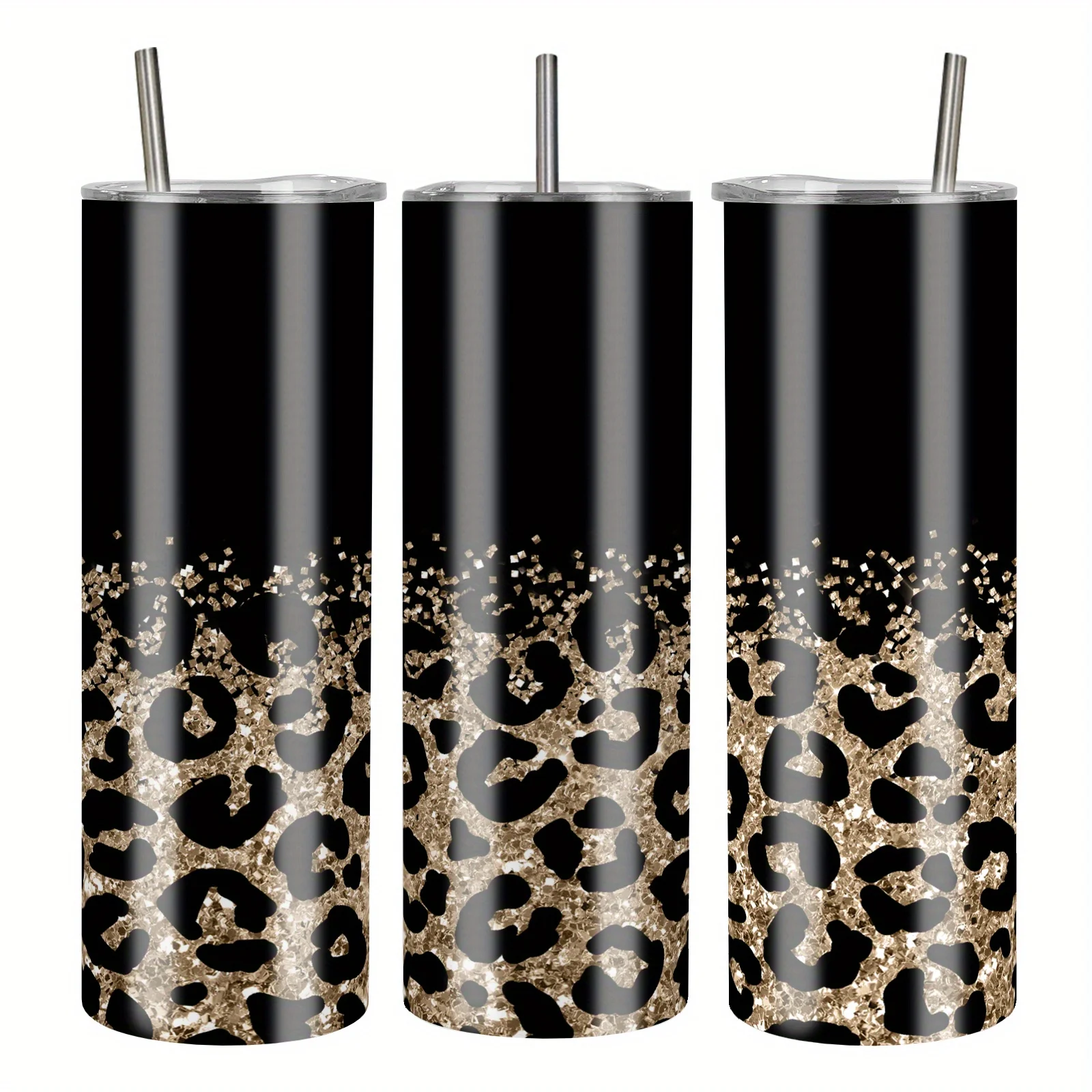 1pc, 20Oz, 590Ml, Leopard Skinny Tumbler, Insulated Stainless Steel Coffee Cup with Lid, Birthday Christmas Gifts for Women Her Friends, Mother'S Day Gift, Double Wall Stainless Steel Vacuum Insulated Coffee Travel Mug