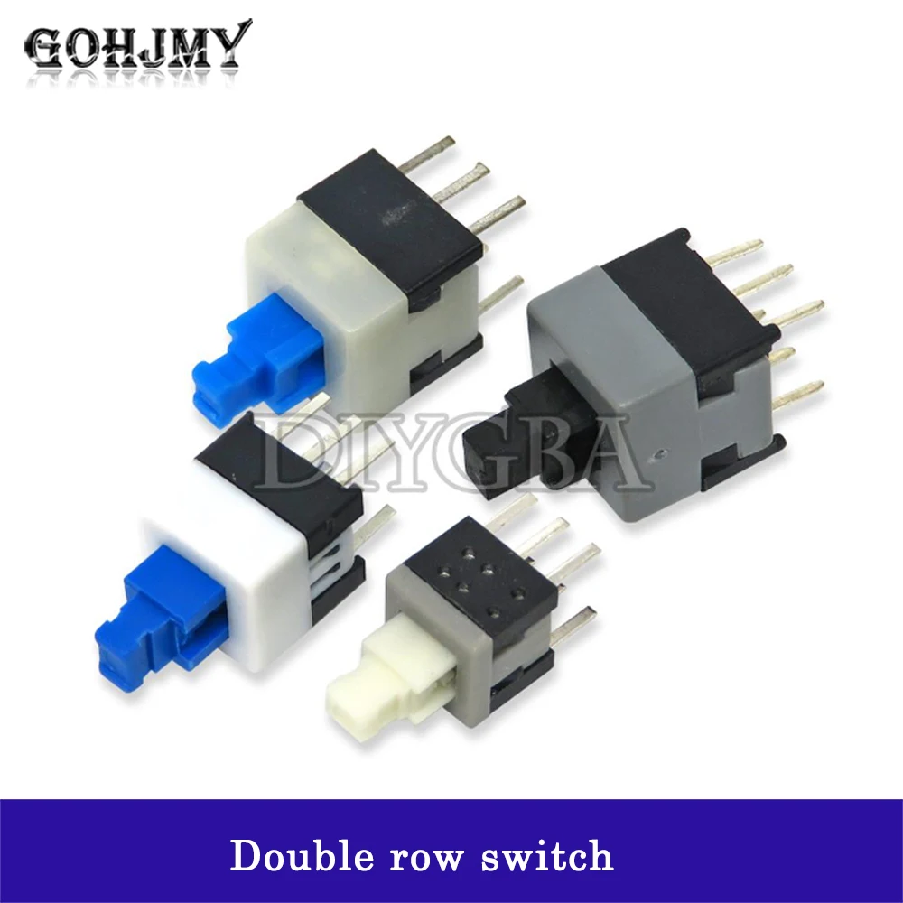 10PCS 5.8*5.8 7*7 8*8 8.5*8.5mm Self Locking Push Tactile Power Micro Switch Kit 6Pin Button Switches dIYGBA