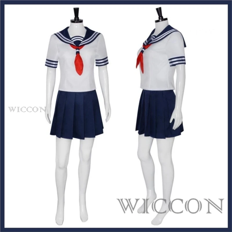 Anime GINTAMA Kagura Leader Cosplay Costume Wig Japanese JK School Uniform Skirt Adult Woman Sexy Lovely Campus Sailor Suit