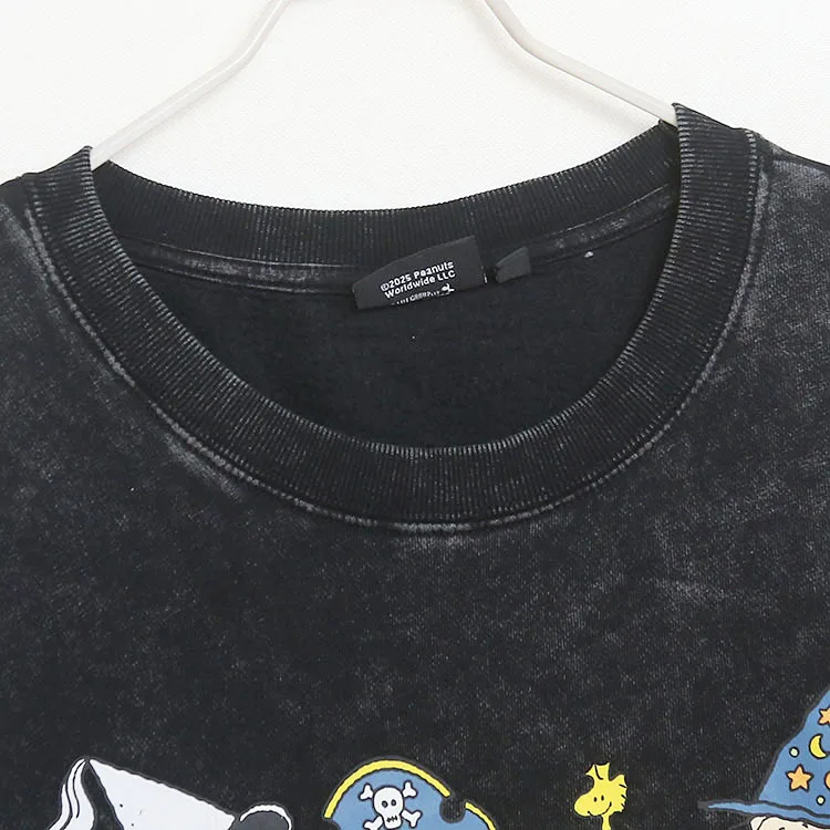 Waed Vintage Fce Long Sve Felpa con cappuccio da donna Casual Loose Fit loween Cartoon Stampa rotonda Ne Felpa American Sle