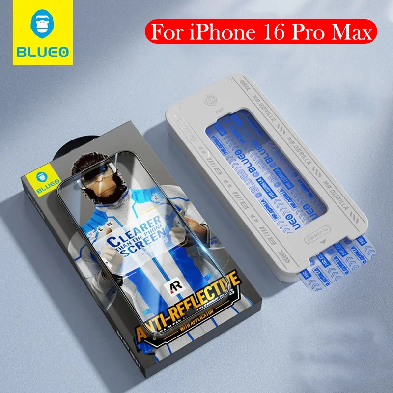 

BLUEO AR Tempered Glass For iPhone 16 Pro Max Dust-free Installation Film Screen Protector for iPHONE 16 PRO MAX