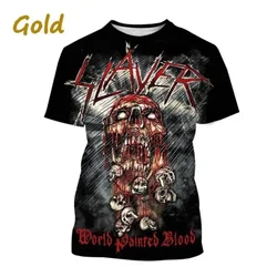 New Slayer Torrent Metal Band 3D Print T-shirt for Unisex Fashion Men Clothing Dark Gothic Ghost Skull Oversized T Shirt Tops