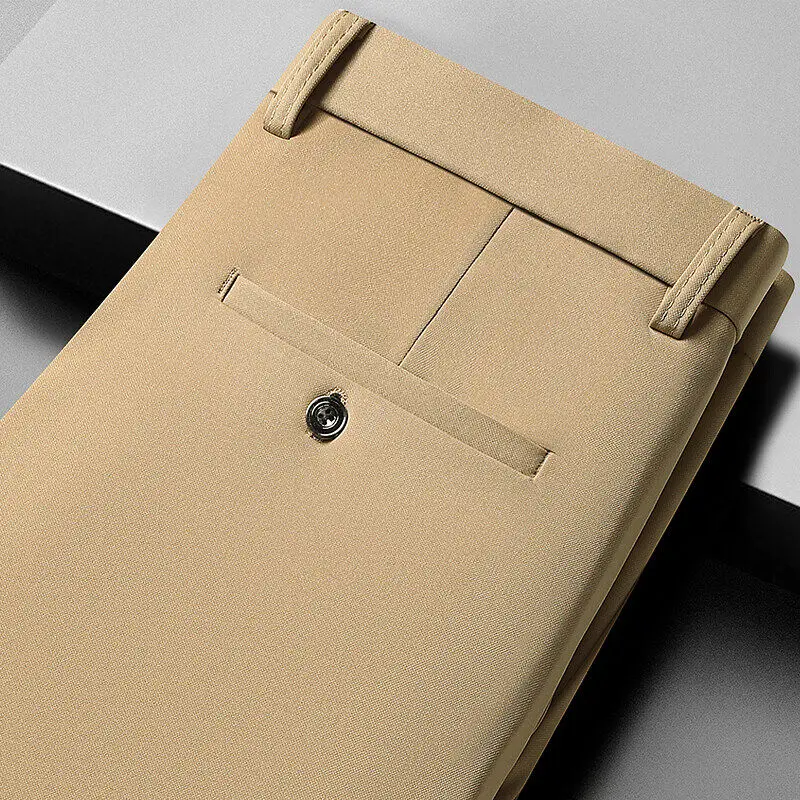 

New Casual Suit Pants Pants, Men's Business Casual Suit Pants, Loose Straight Summer Thin Section Elastic Suit Pants