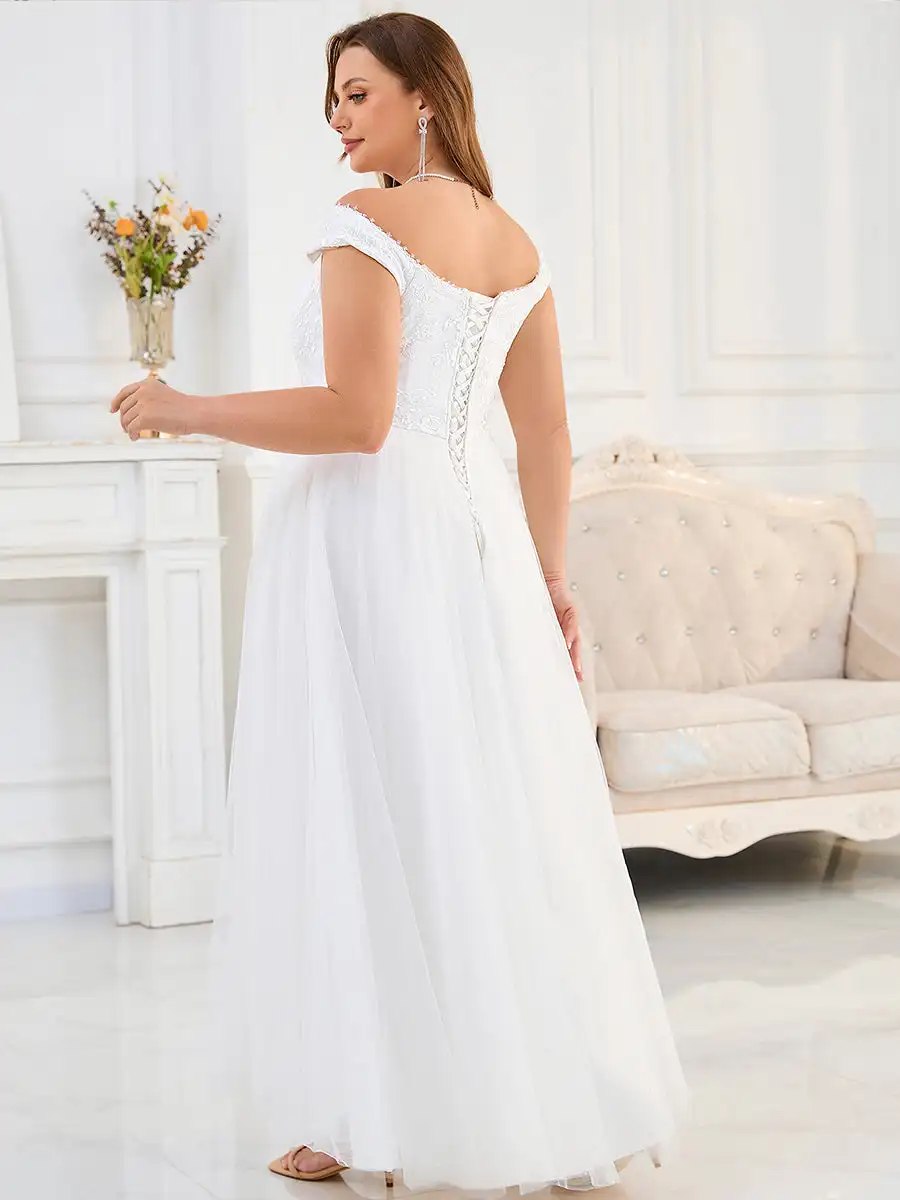 Vestido de Novia A-Line Blanco Ever Pretty - alternate angle