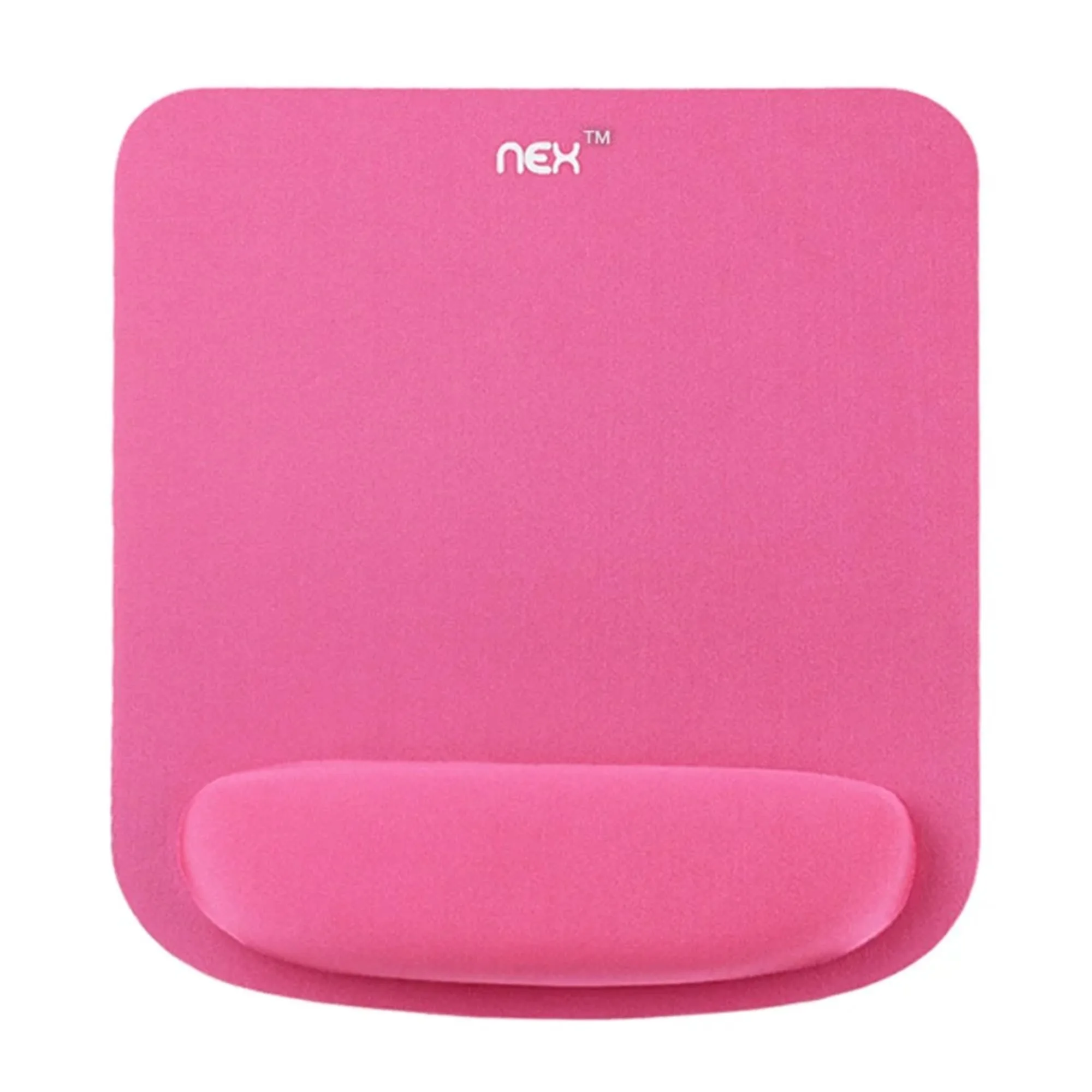 NEX Mouse Pad with Memory Foam Wrist Rest, Non-slip Rubber Base Mouse Mat for Typist Office (Pink)