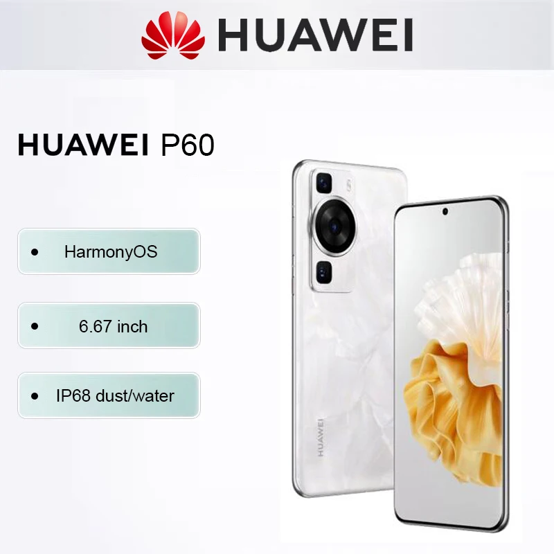 

HUAWEI P60 Smartphone HarmonyOS 6.67 inch LTPO OLED IP68 dust/water 48MP Camera Original Mobile phones 256GB/512GB ROM