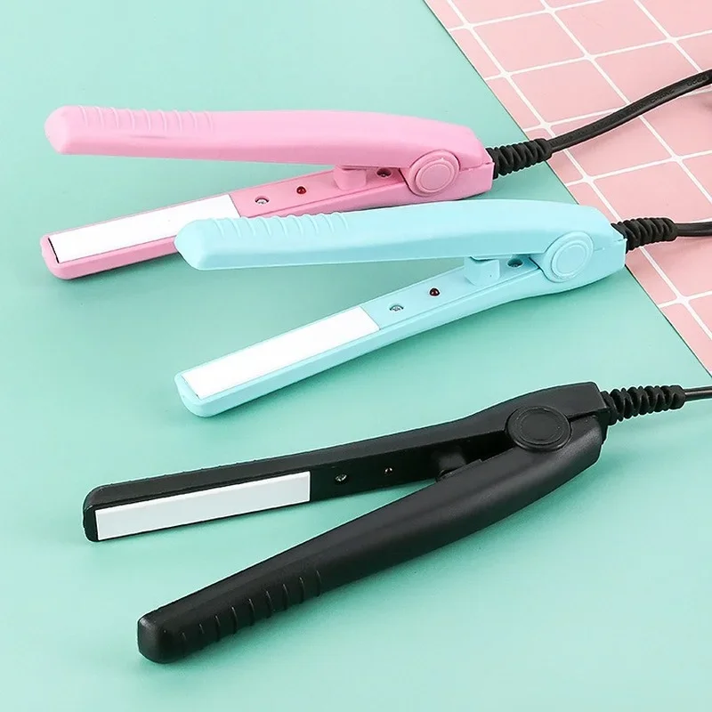 Portable Hair Perming Hair Styling Appliance Hair Crimper Mini Electric Splint Flat Iron Ceramic Hair Curler & Straightener