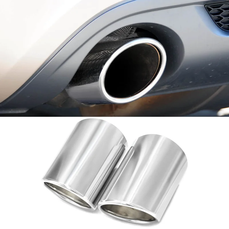 

Car Exhaust Pipe Muffler Tip Cover For AUDI Q7 TDI Quattro 2006 2007 2008 2009 2010-2013 Stainless Steel Exhaust Trim