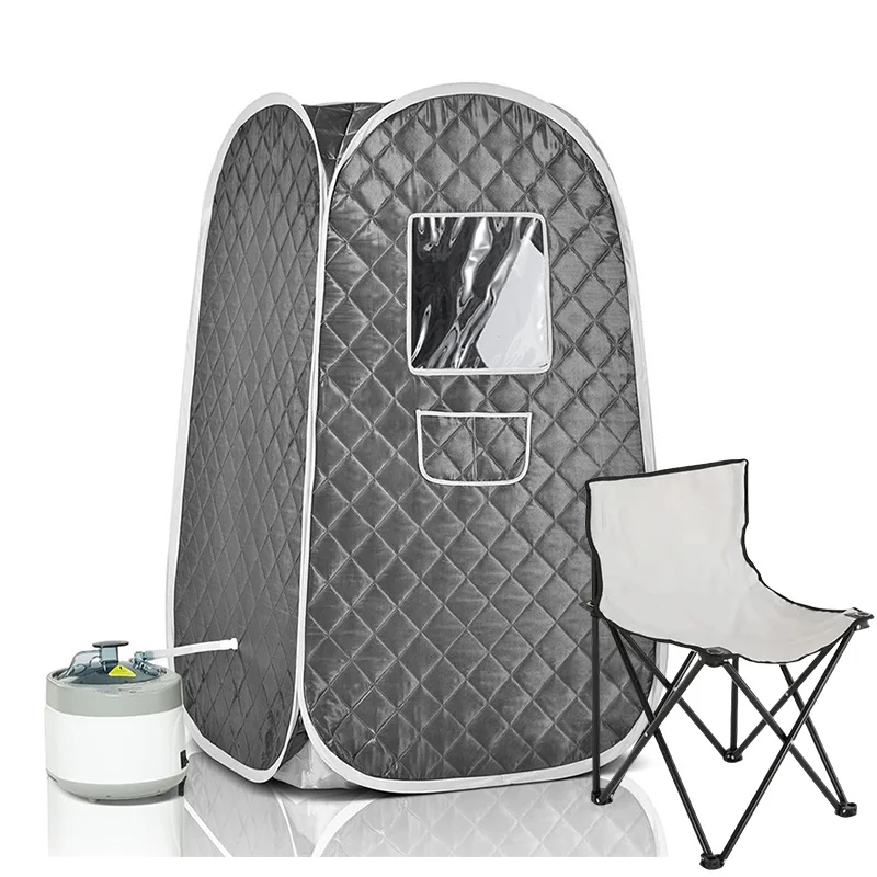 

Portable Steam Sauna Tent, Full Body Personal Home Spa One Person Steam Saunas for Home With 4L Sauna Steamer Machine