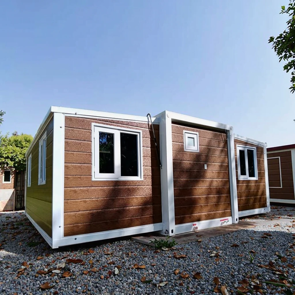 3 Bedroom Prefab Foldable House Hurricane-Proof Steel Folding Double Wings Villa Versatile Usage-Quick Installation