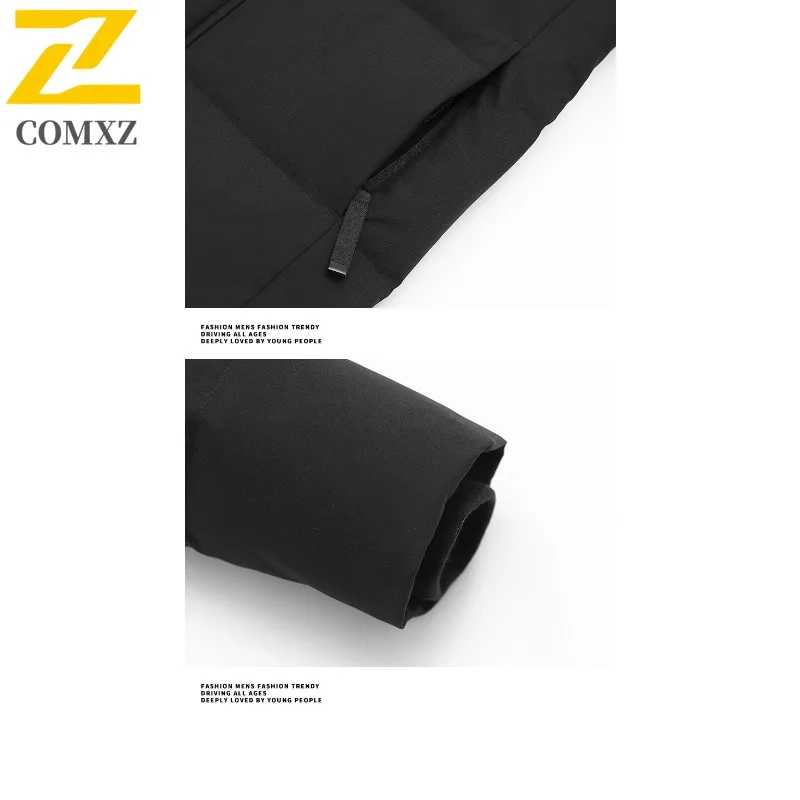 سترة شتوية طويلة من Maxbarley للرجال والنساء عالية الجودة سميكة بيضاء مبطنة للأسفل معطف تزلج دافئ بقلنسوة سترة ريشة #5