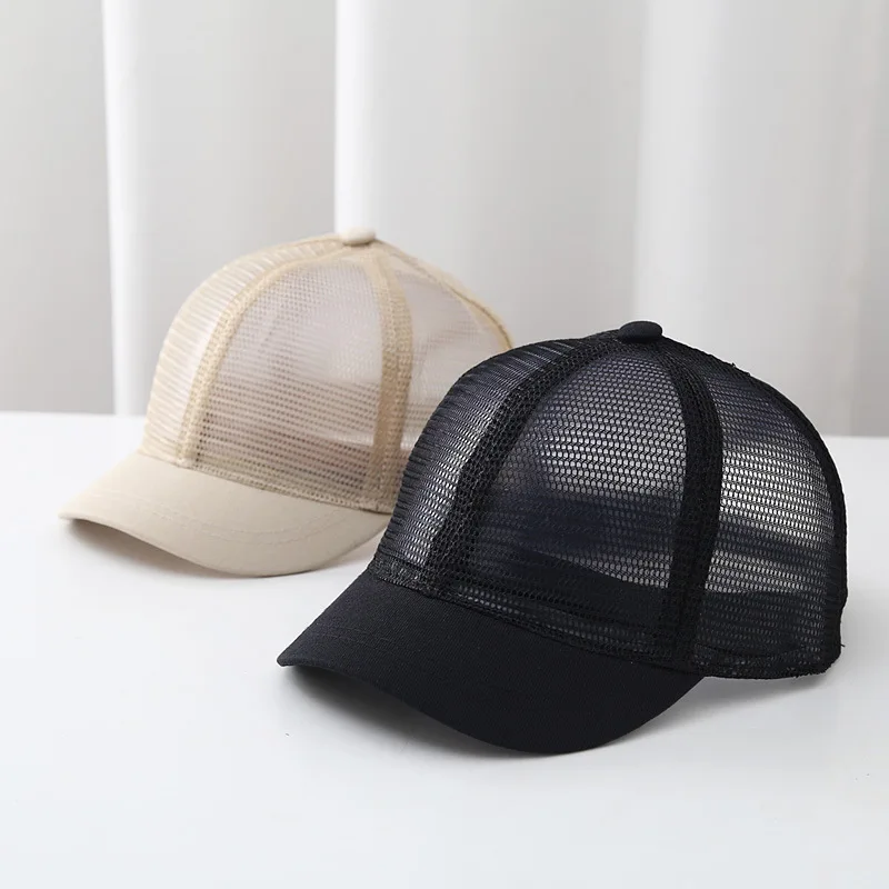 Mesh Baseball Cap for Women Short Brim Adjustable Baseball Cap Men Shading  Summer Unisex Dad Hat Snapback Street Hip Hop Cap