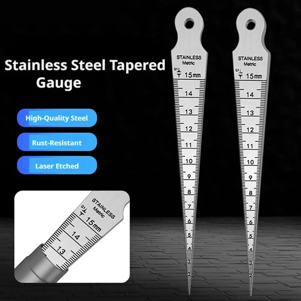 1-15mm Precision Tapered Gauge Stainless Steel Internal Dimension Tool for Engineers Mechanics ﻿
