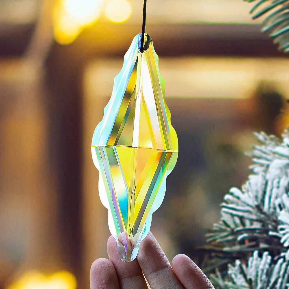 مزدوجة وأشار بريزم قلادة ، AB ضوء لون الكريستال ، محظوظ عقدة ، قوس قزح صانع ، sunالماسك ، غرفة المعيشة الثريا الملحقات ، 120 مللي متر