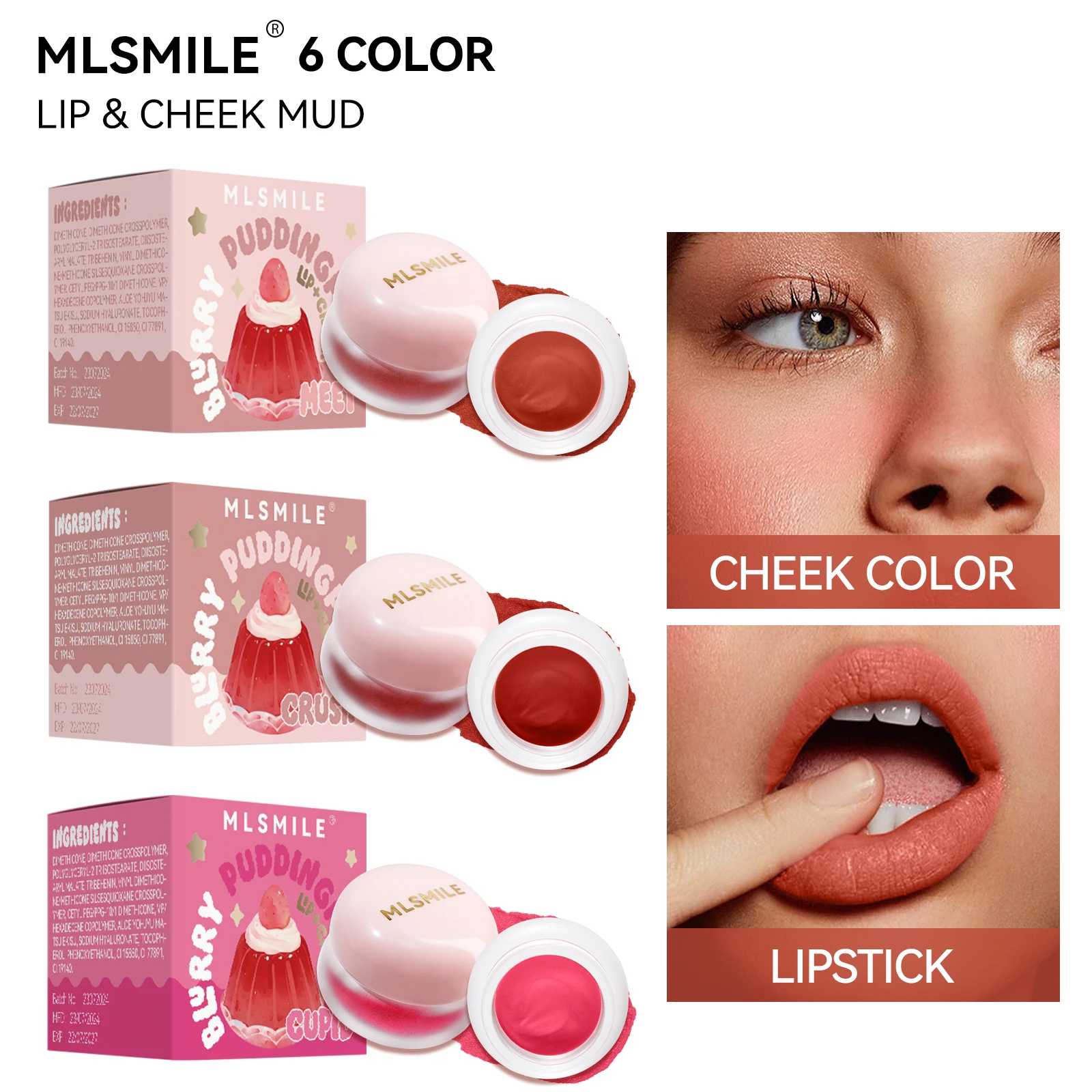 

Matte lip glaze lipstick moisturizing non-stick cup waterproof sweatproof lip care + free always jelly lip brush