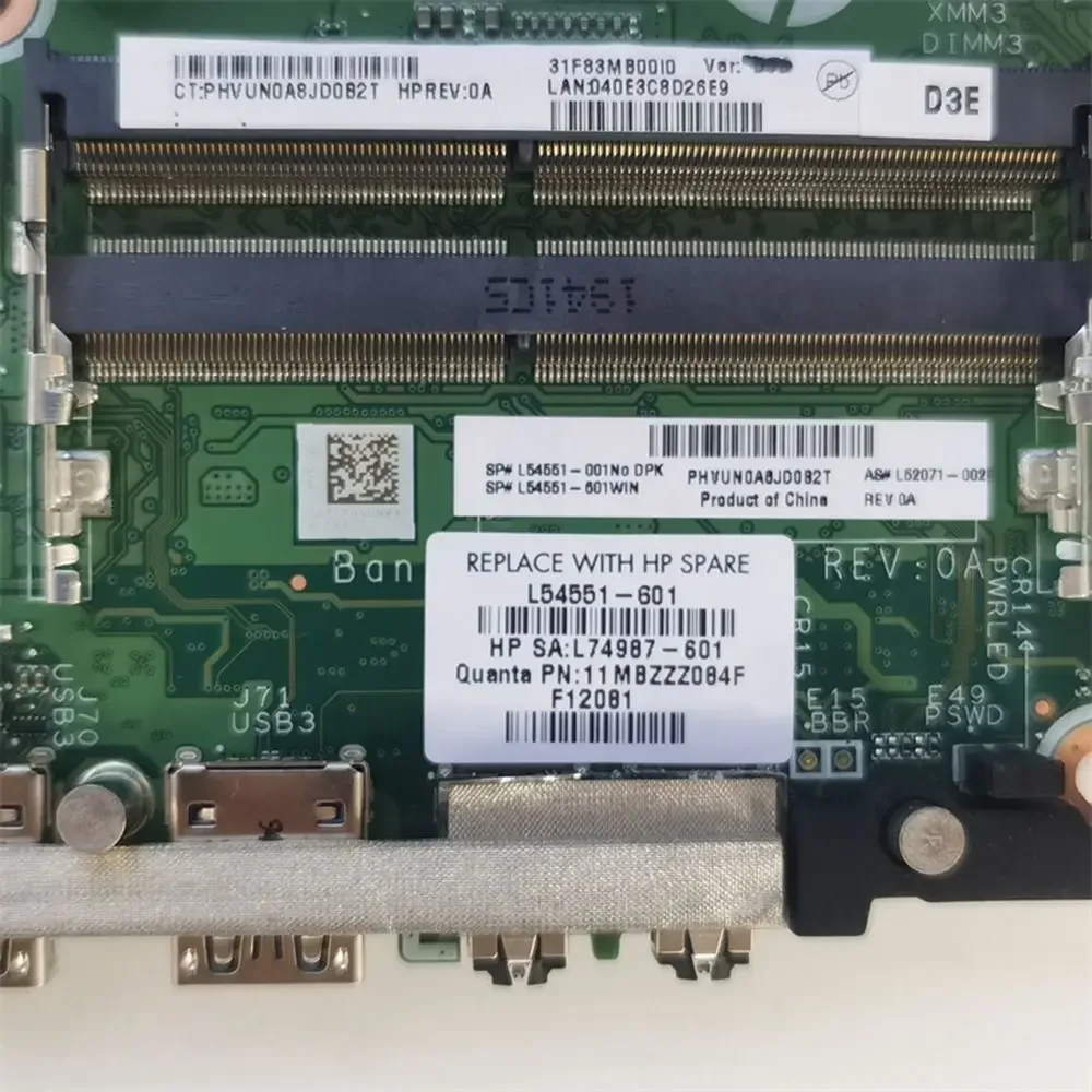 Untuk HP elitedesk 800 g5 dm motherboard L54551-601 L54551-001 daf83amb6d0 64gb 100% pengujian untuk pengiriman cepat