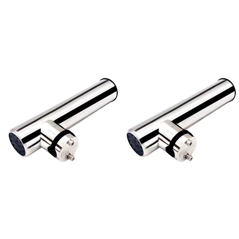 2Pcs 316 Stainless Steel Marine Boat Fishing Rod Holder Rack Support For Rail 19-25Mm Boat Seat Boats Parts