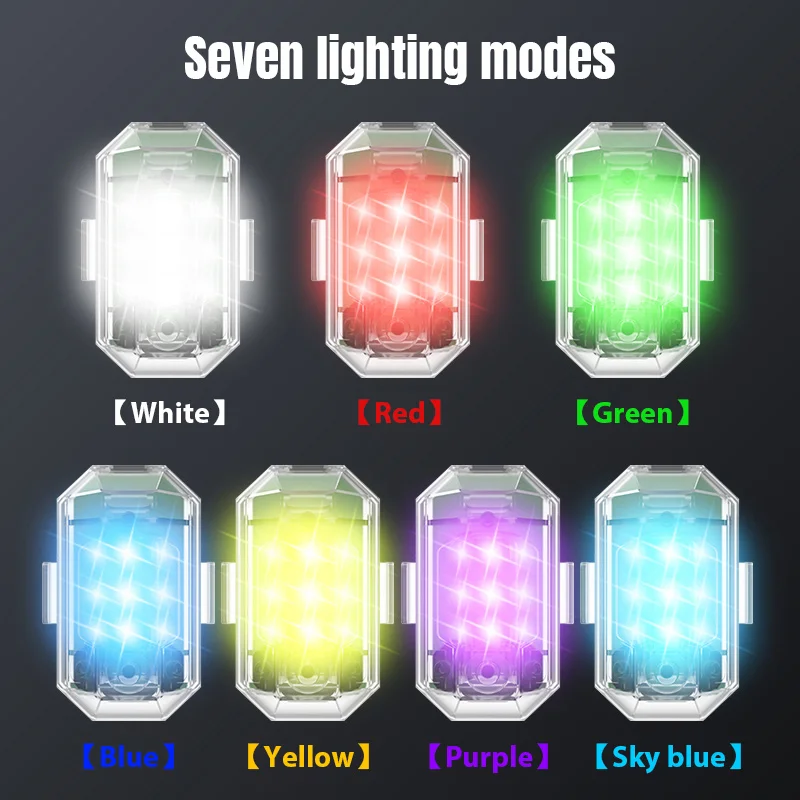 Motorcycle Remote Control Warning Light Bike Drones Aircraft Light Car Warning Lamp Rear Strobe Light Bicycle Flashing Taillight