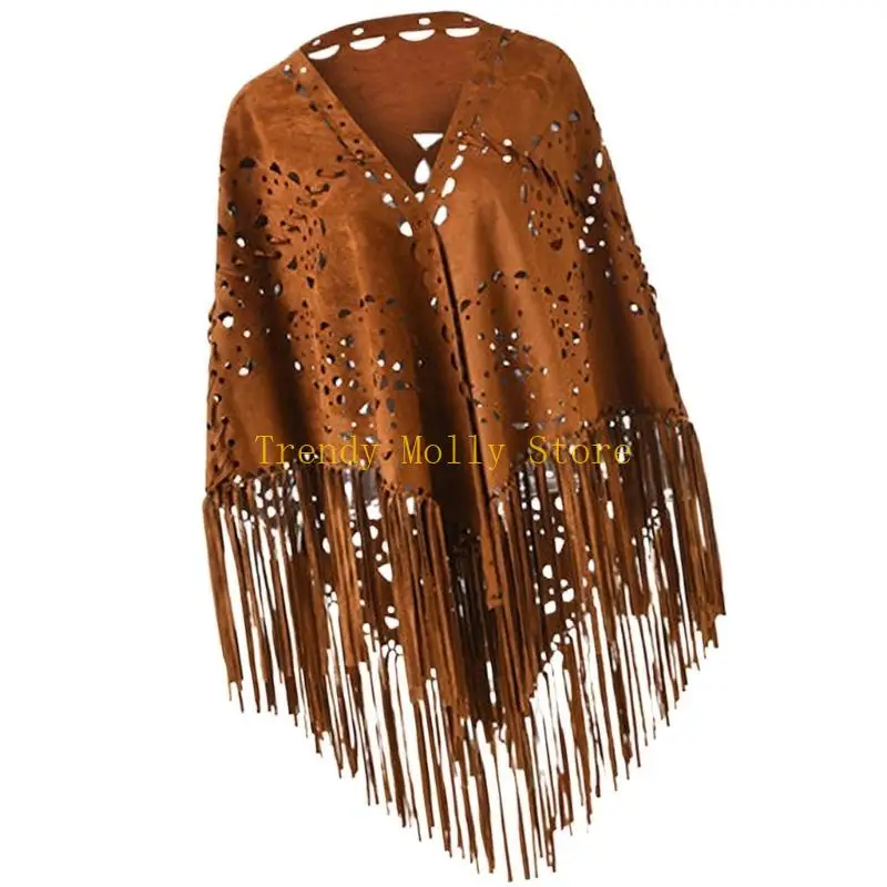 

N5KB Elegant Tasseled Warm Poncho Shawl Wrap for Women Soft Warm Stylish Oversized Scarf Wrap Poncho