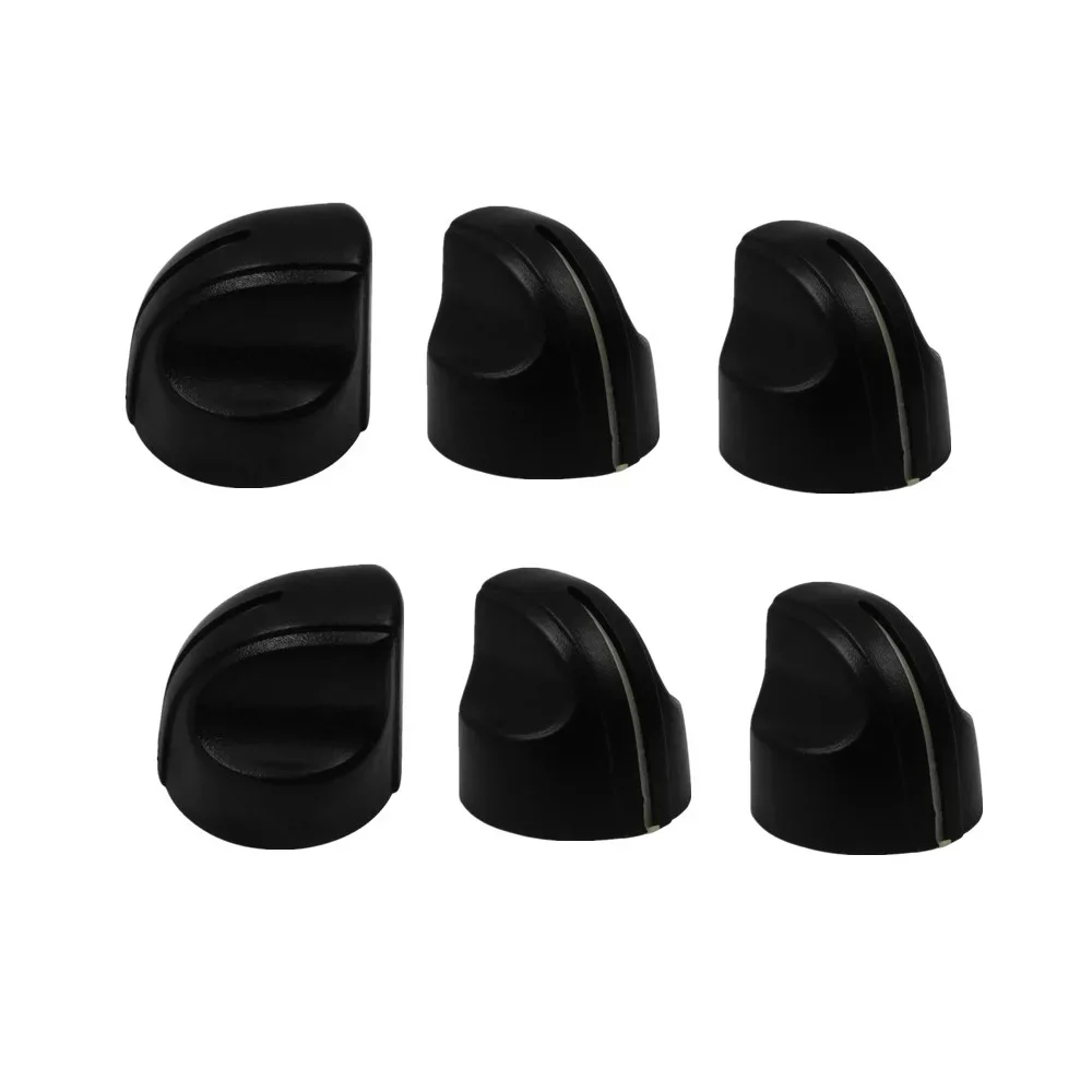 

6pcs Black Amplifier Amp Knobs Effect Pedal Speed Control Knobs for Guitar Bass