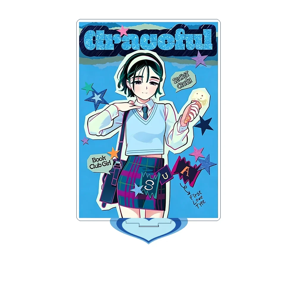 Alien Stage Find Your Plus Kawaii Anime Acryl-Ständer Schlüsselanhänger 15CM One Mizi Sua Till Ivan Luka Hyuna Schreibtisch-Deko Sammlerstücke Geschenke – Detail 3