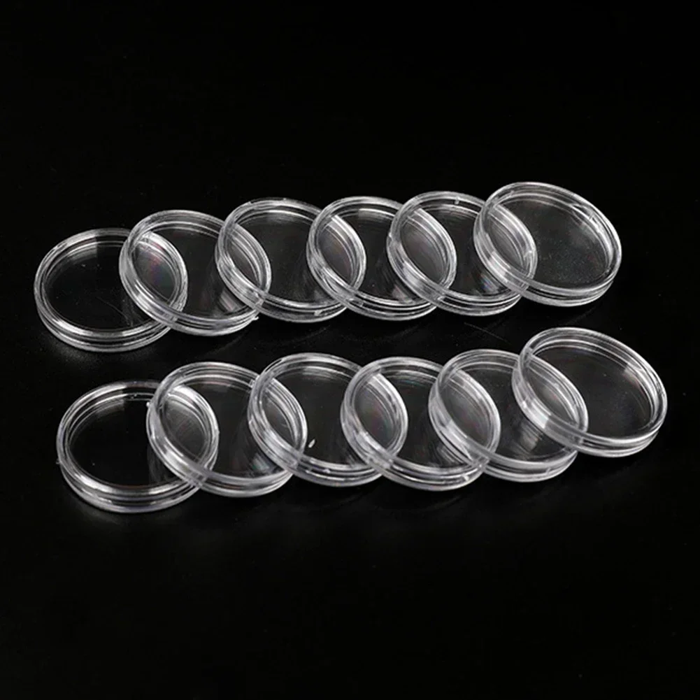 100pcs 30mm Clear Coin portacapsule Storage Box Case per Coin Medal Collectable Box Case Capsule scatole di protezione contenitore