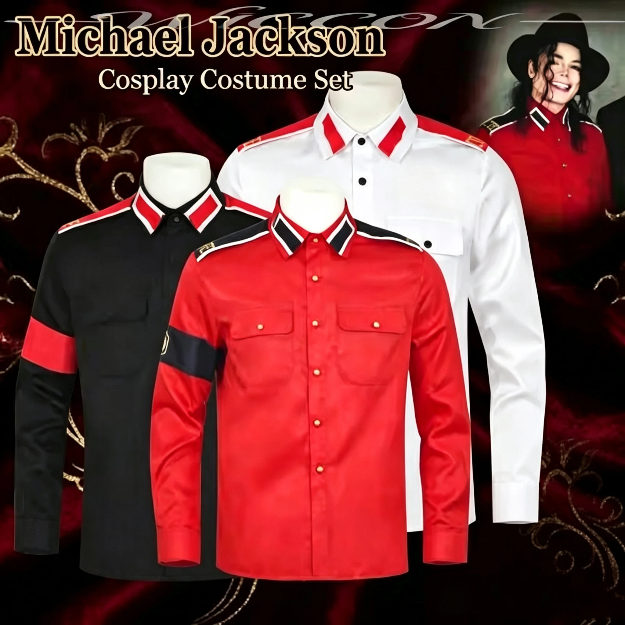 Embroidery Red - Braçadeira anti-guerra Michael CTE com bordado,
