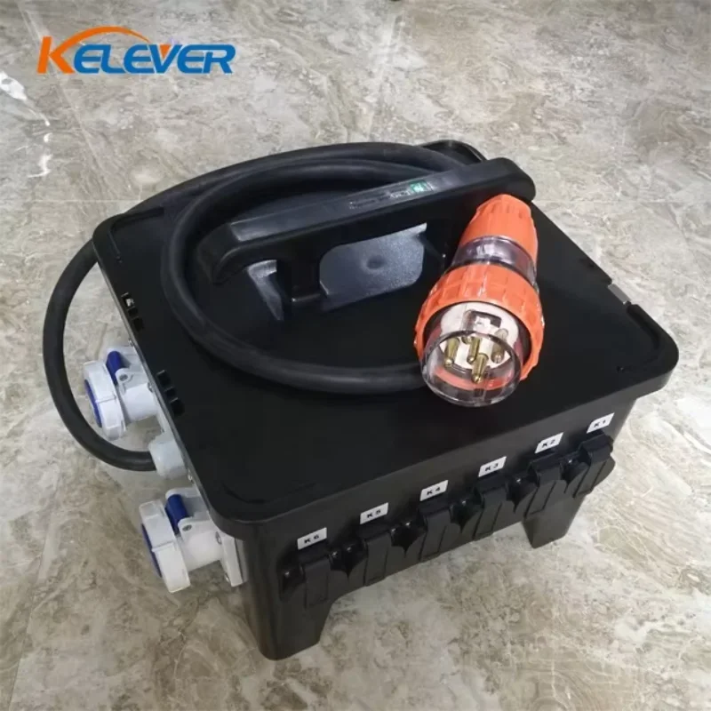 Waterproof 32A 3 Phase Industrial Power Distribution Socket Box