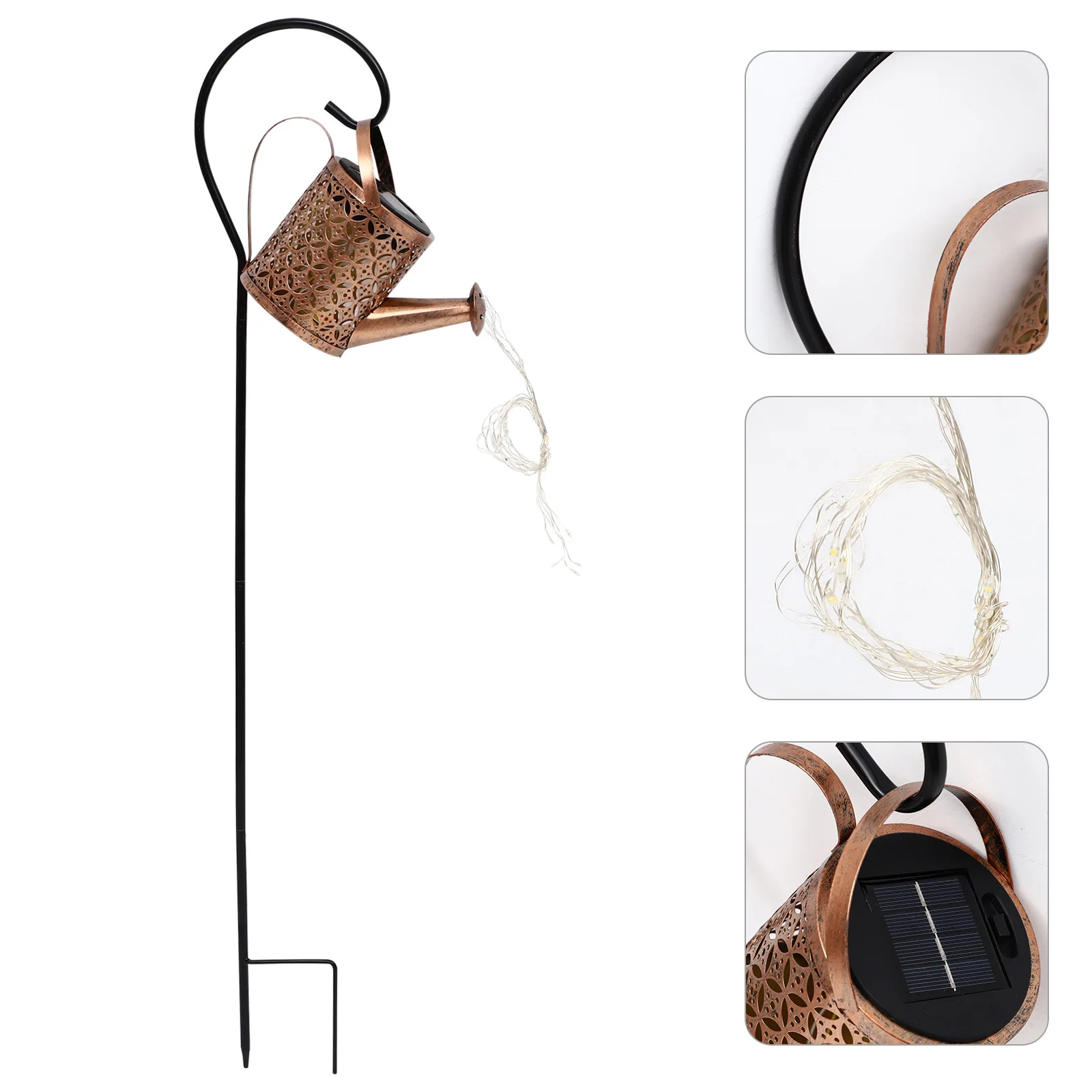 1 مجموعة دش حديقة الفن ضوء في الهواء الطلق ديكور شلال مصباح الراعي هوك حديقة حصة مصباح فناء ديكورات للباحة