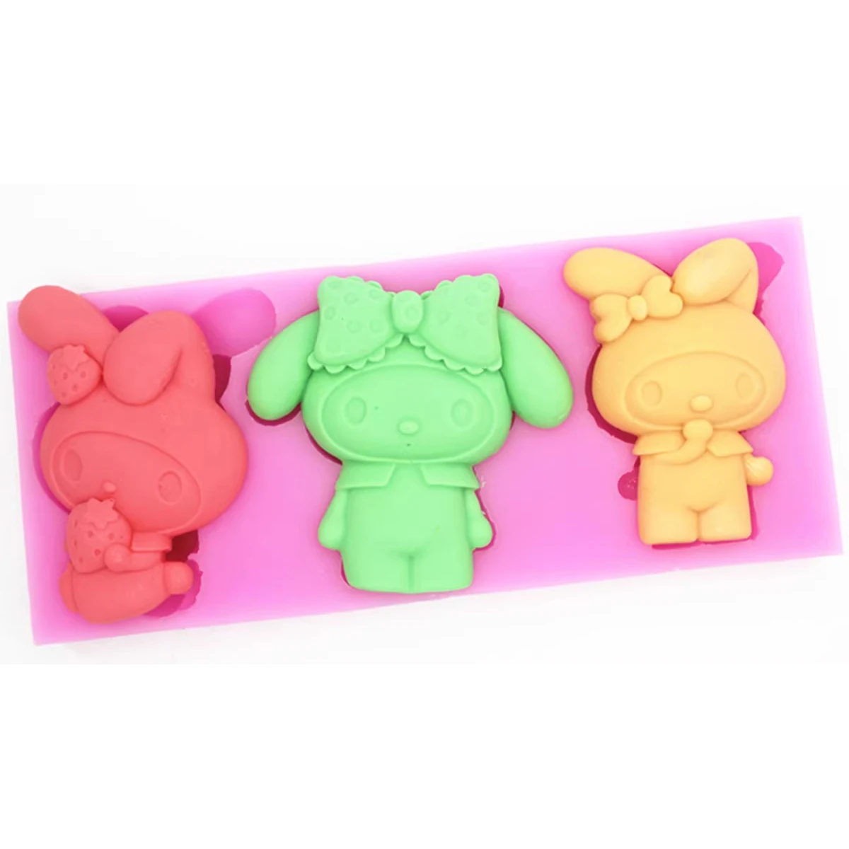 Kawaii My Melody Cinnamoroll Silicone Chocolate Mold Diy Desserts Mould Anime Hello Kittys Kitchen Ice Cubes Maker Baking Tools