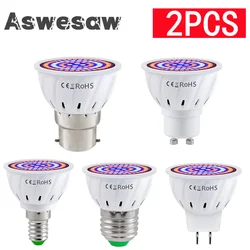 Phyto Led E27 Hydrocultuur Groei Licht B22 Led Grow Lamp MR16 Volledige Spectrum 220V Uv Lamp Plant E14 Bloem zaailing Fitolamp GU10
