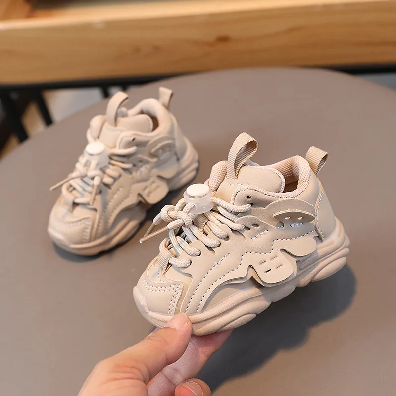 Solid Color Toddler Walking Kids Casual Shoes for Boys Girls Antislip Soft-soled Autumn Winter Sneakers
