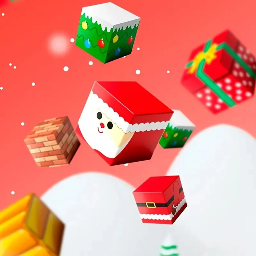 Magnetic Blocks Build Mine Magnet World Christmas Edition Magnetic Tiles Building Blocks Toddler Toy STEM Sensory Toys Girls Boy