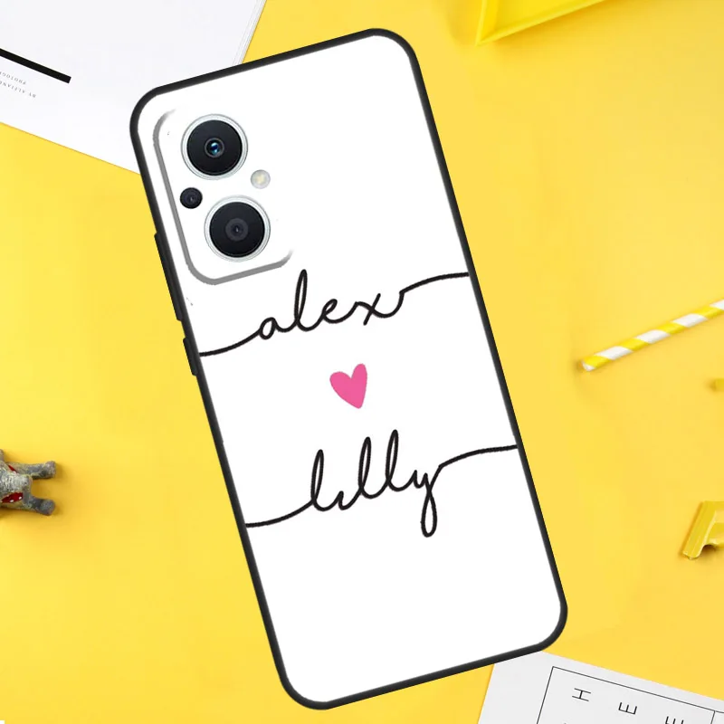 PERSONALISED NAMES CUSTOM WEDDING Case For OPPO Reno 7 Reno 10 Pro 4 5 6 8 Lite 8T 4Z 5Z OPPO Find X6 X5 Pro X2 X3 Neo Cover