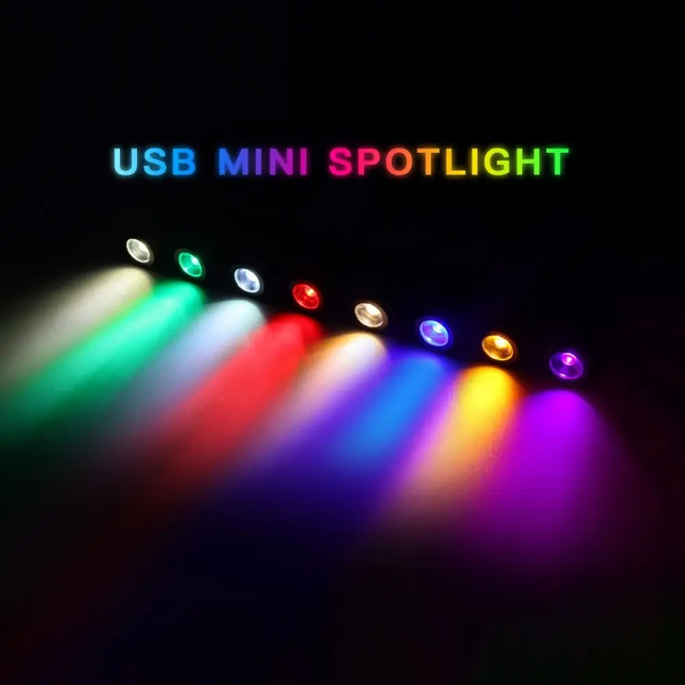الألومنيوم USB LED الأضواء 5 فولت 1 واط تدوير النازل مصباح السقف سطح شنت التبديل تشغيل/إيقاف خزانة عرض الإضاءة #4